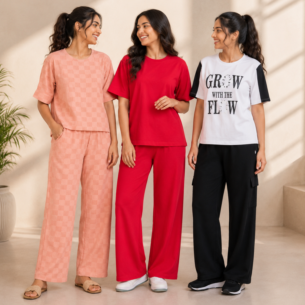 Pack of 3 T-Shirt With Trouser | Cotton ( C4 )