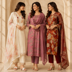 3 Women's Cotton Kurta Set with Dupatta | Daily Comfort  ( CK-04 )
