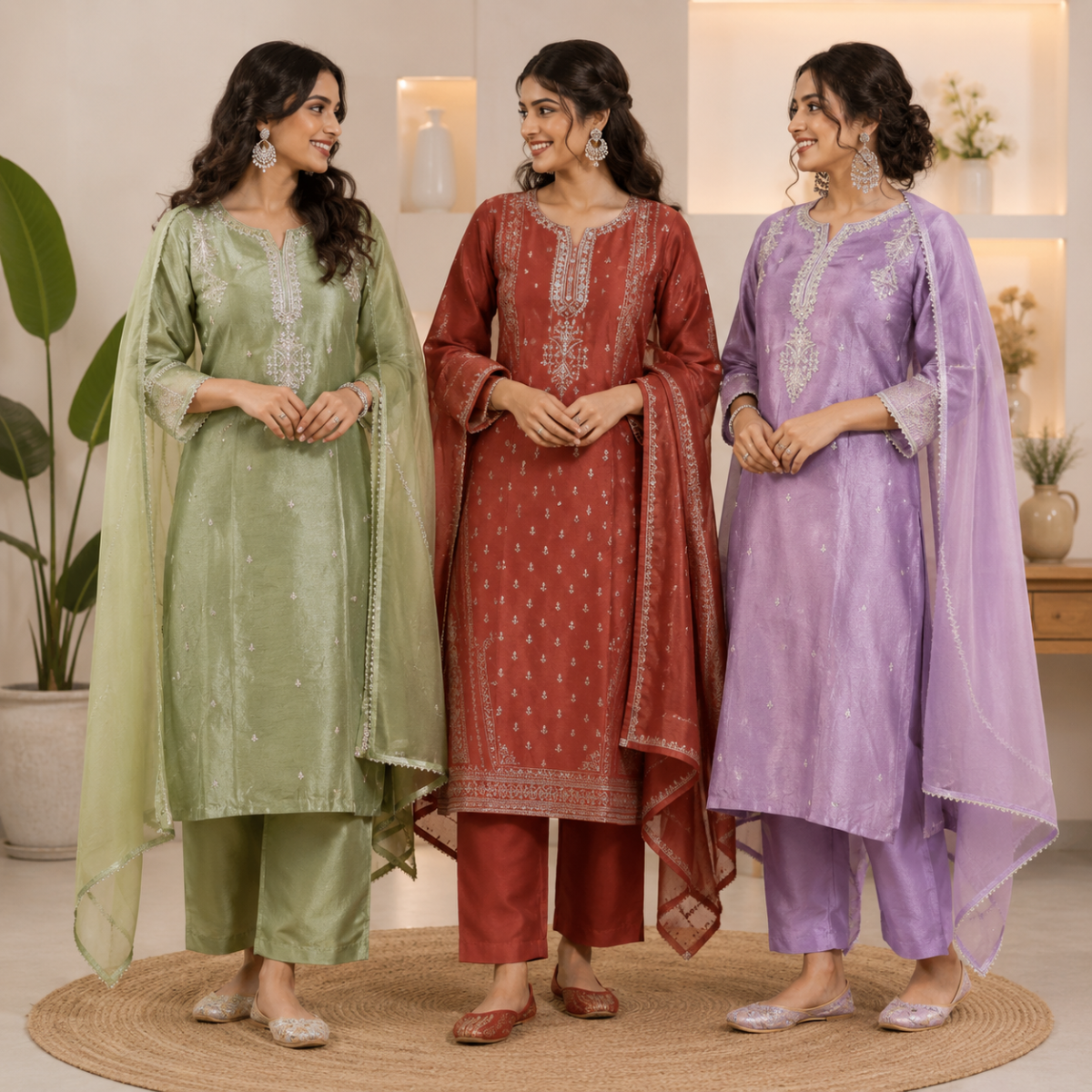 Women's 3 Kurti With Dupatta | Ethnic Wear (K-4)