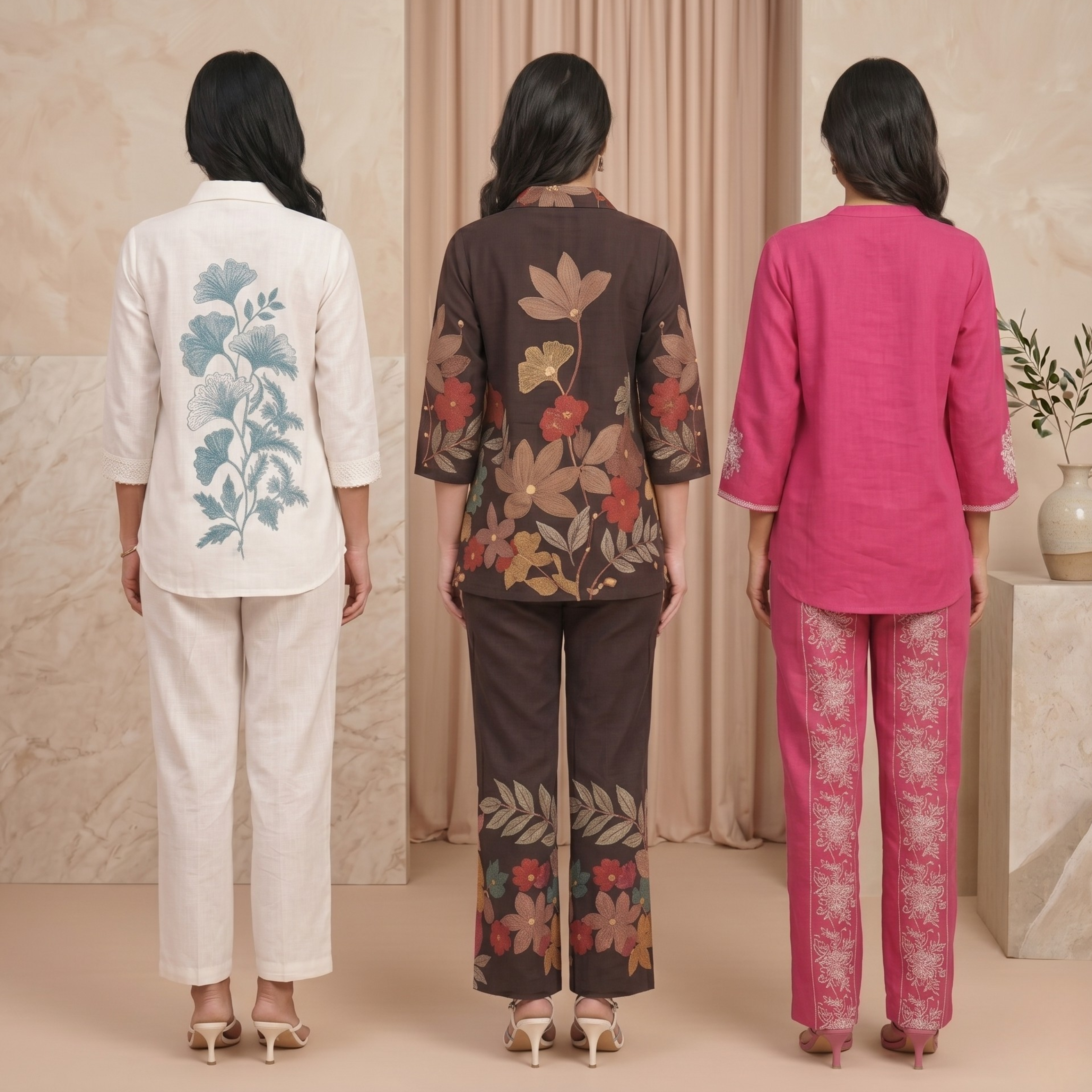3 Combo Women's Cotton Coord Set (C-7)