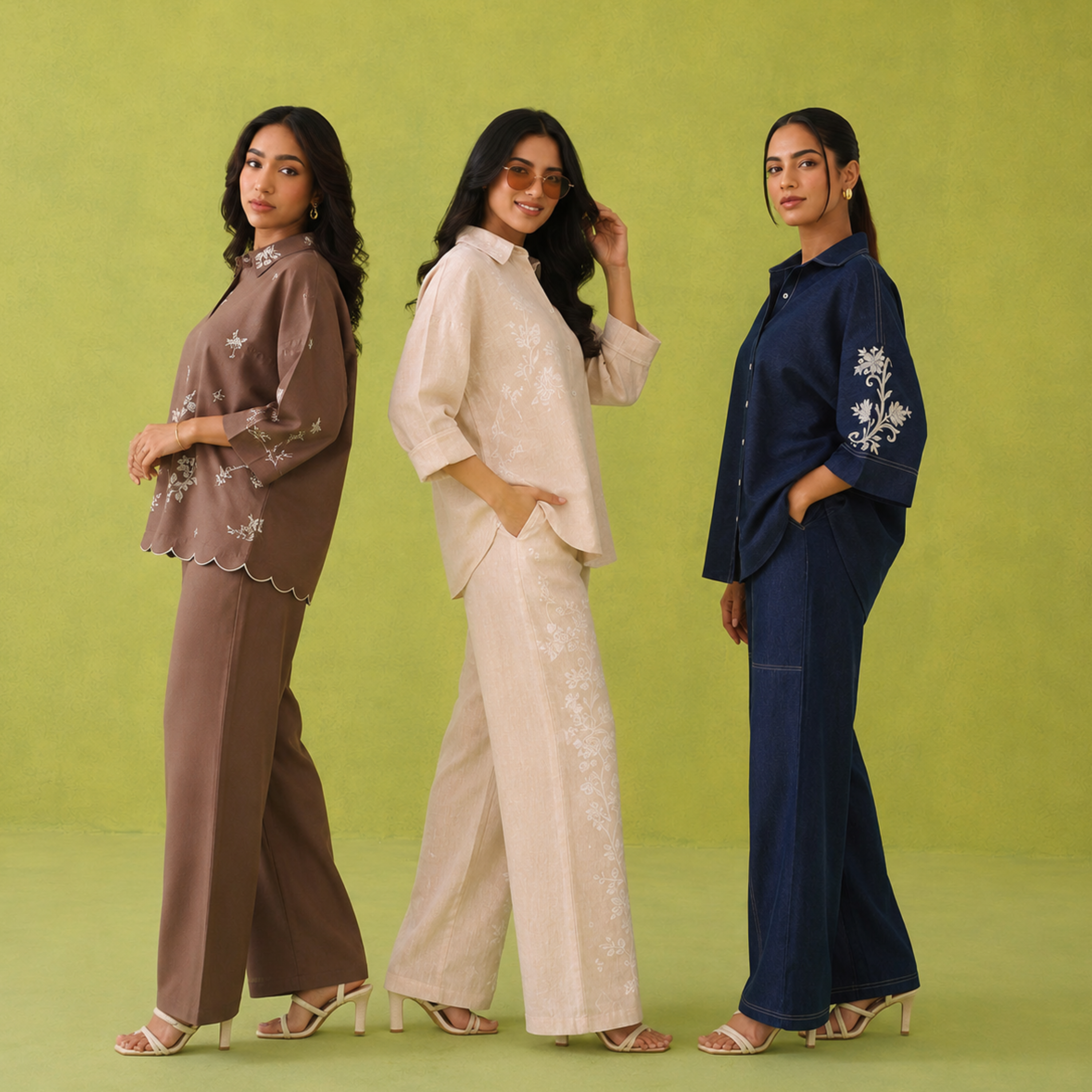 3 Combo Women's Cotton Coord Set (C-8)