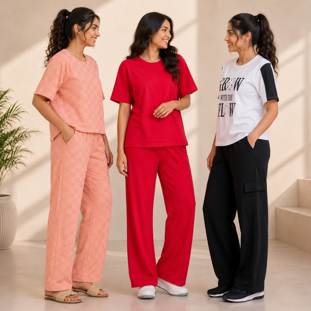 Pack of 3 T-Shirt With Trouser | Cotton ( C4 )