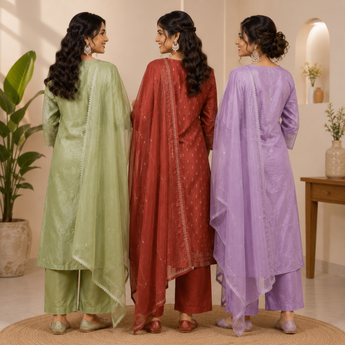 Women's 3 Kurti With Dupatta | Ethnic Wear (K-4)