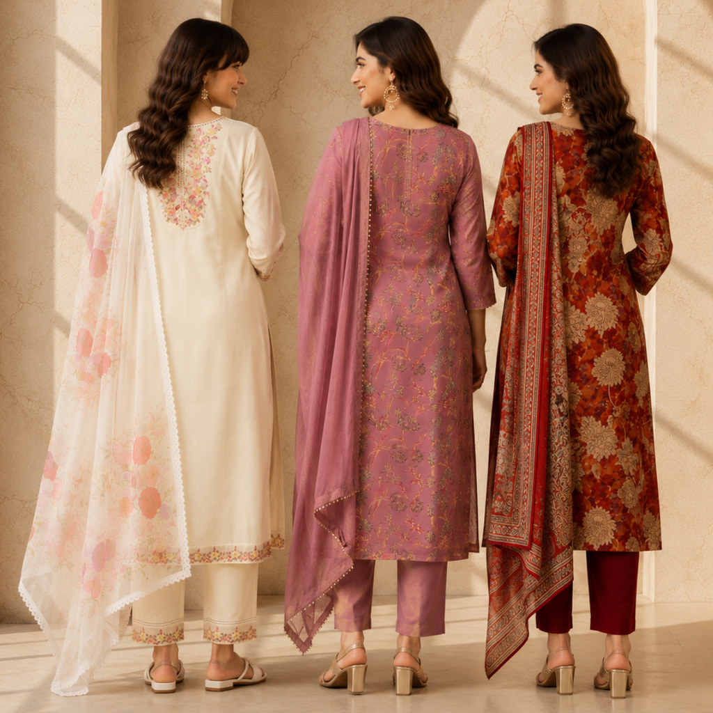 3 Women's Cotton Kurta Set with Dupatta | Daily Comfort  ( CK-04 )
