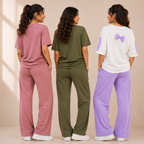 Women's Casual T-Shirt With Trouser Set ( S9 )