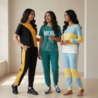 Women's Casual T-Shirt With Trouser Set ( S5 )