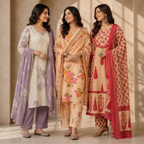 3 Women's Cotton Kurta Set with Dupatta | Daily Comfort  ( CK-05 )