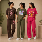 3 Combo T-Shirts With Bottom (T-5)
