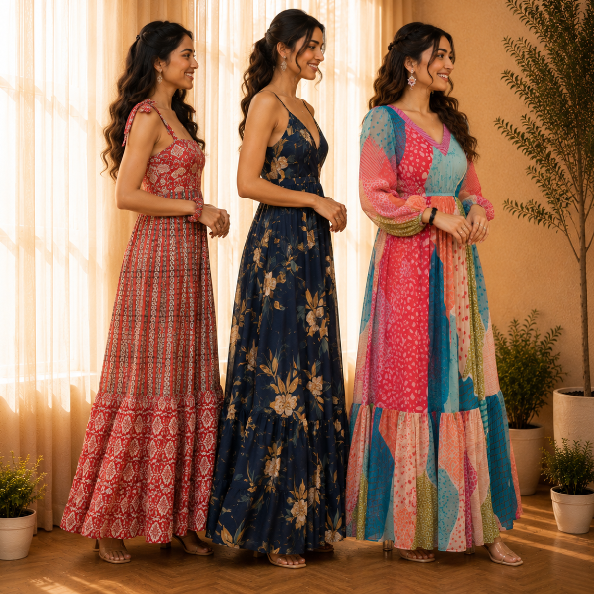 3 Women’s Printed Maxi Dresses for Everyday Style | MD-5
