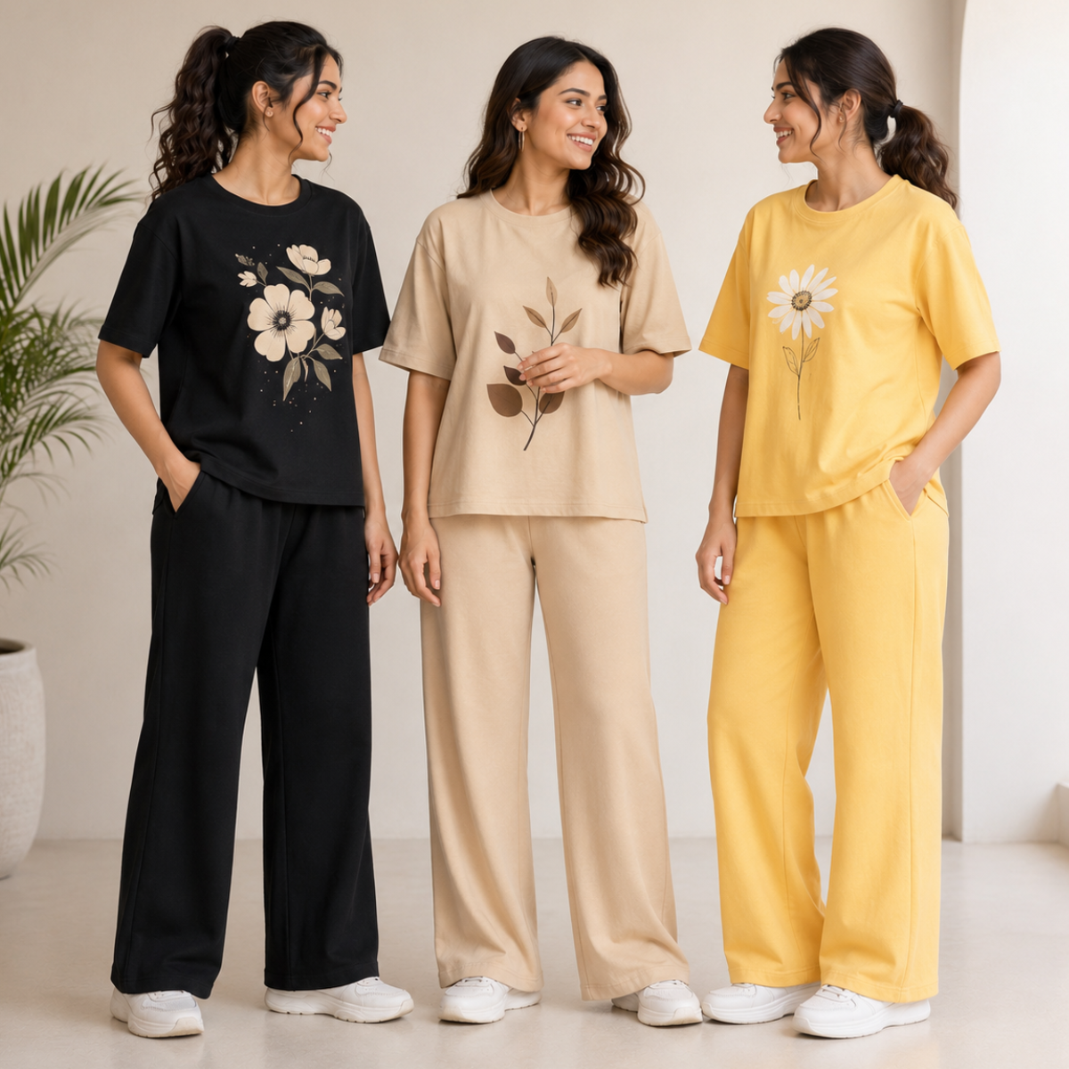 Pack of 3 T-Shirt With Trouser | Cotton ( C5 )