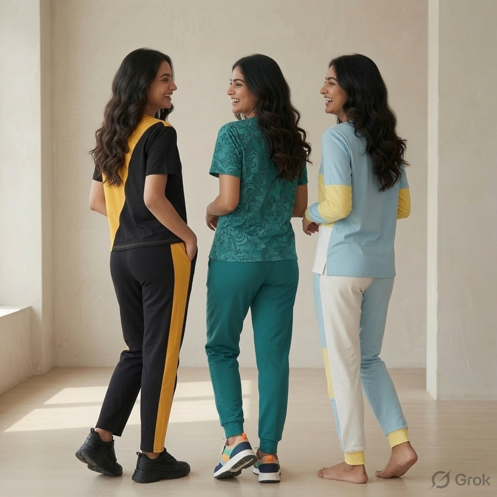 Women's Casual T-Shirt With Trouser Set ( S5 )