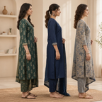 Women's Cotton Printed Kurta With Dupatta Sets (N-5)