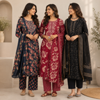 Women's Printed Kurta Set with Dupatta ( D5 )