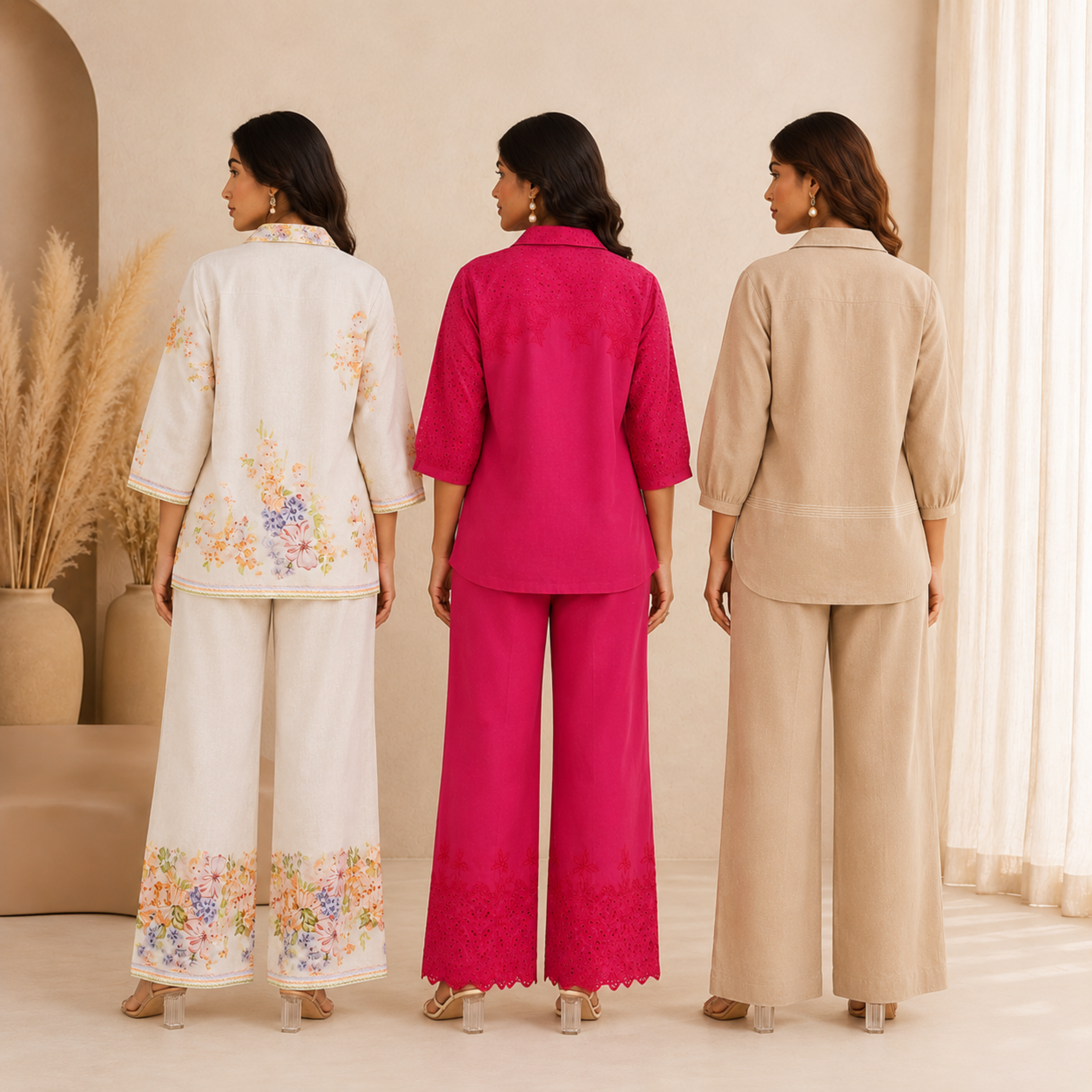 3 Combo Women's Cotton Coord Set (C-9)