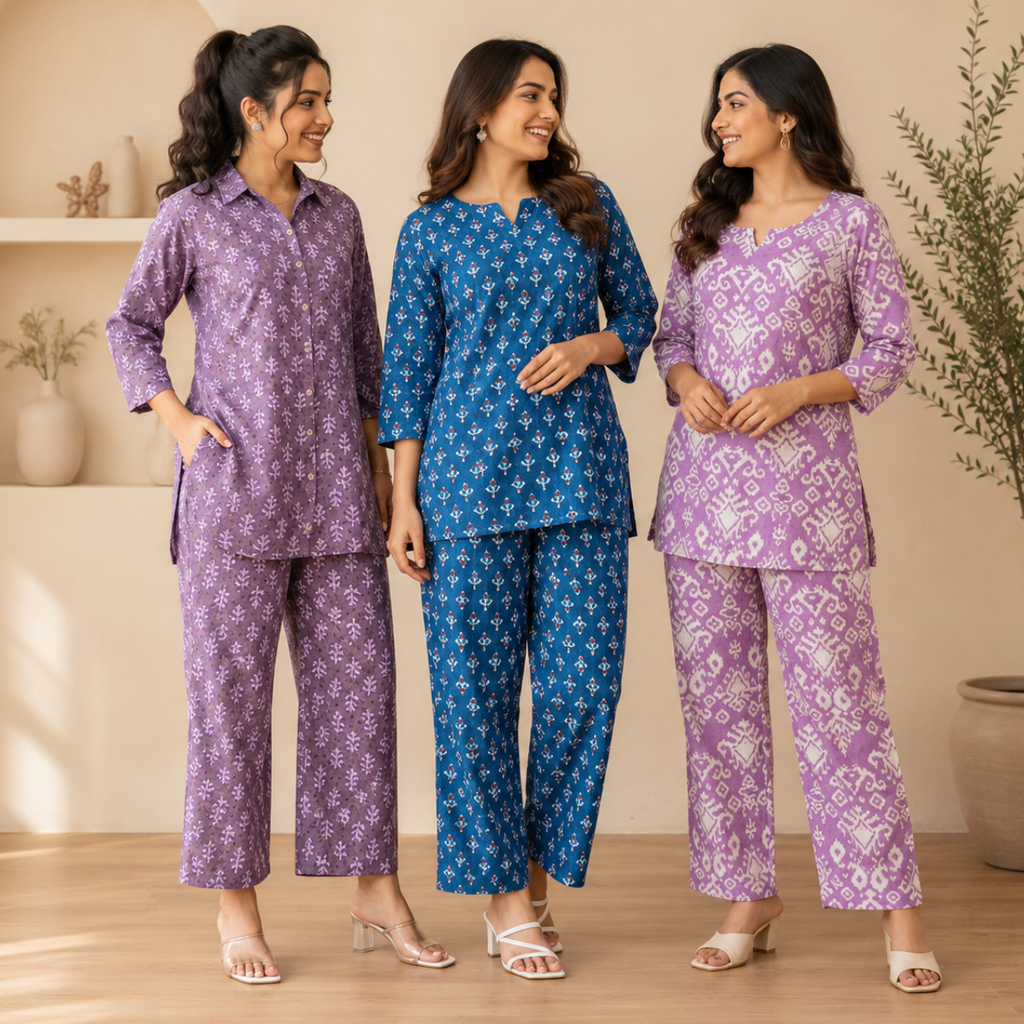 Printed Co-Ord | Casual Ethnic| Cotton Wear (C-7)