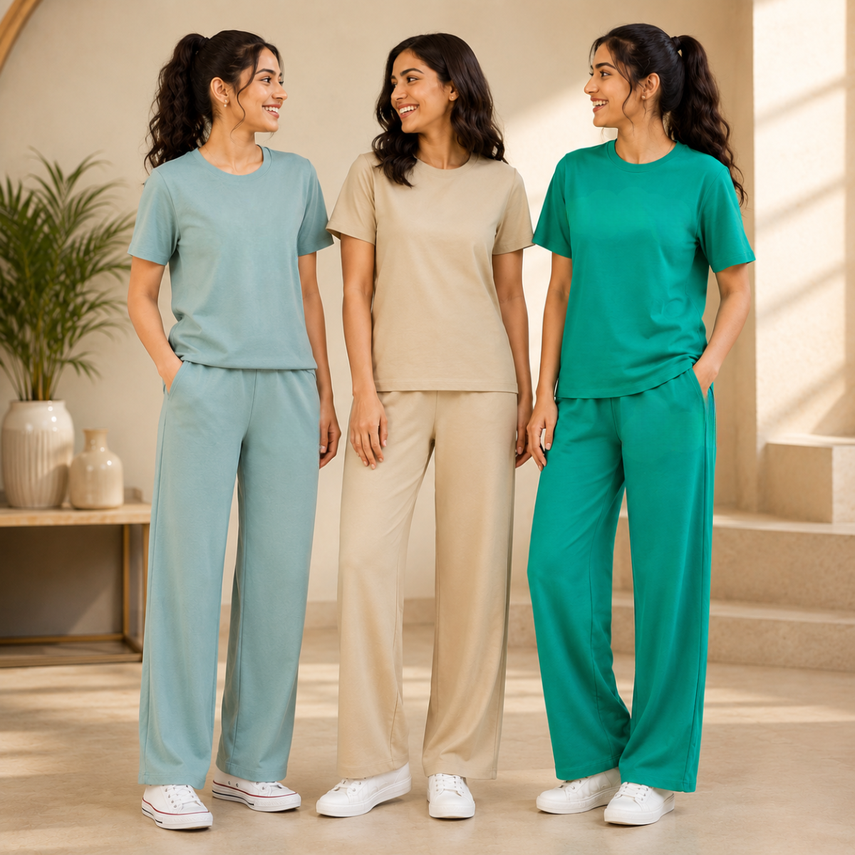 Pack of 3 T-Shirt With Trouser | Cotton ( C1 )