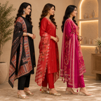 3 Combo Kurta Sets With Dupatta + Bottom (A7)