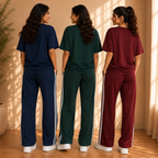 3 Women's Relaxed Fit T-Shirt with Trouser ( C-07 )