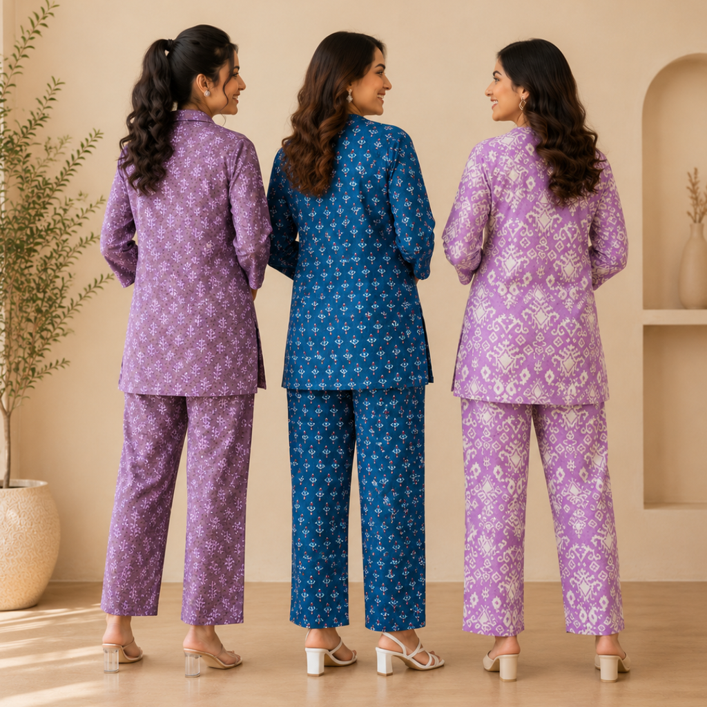 Printed Co-Ord | Casual Ethnic| Cotton Wear (C-7)