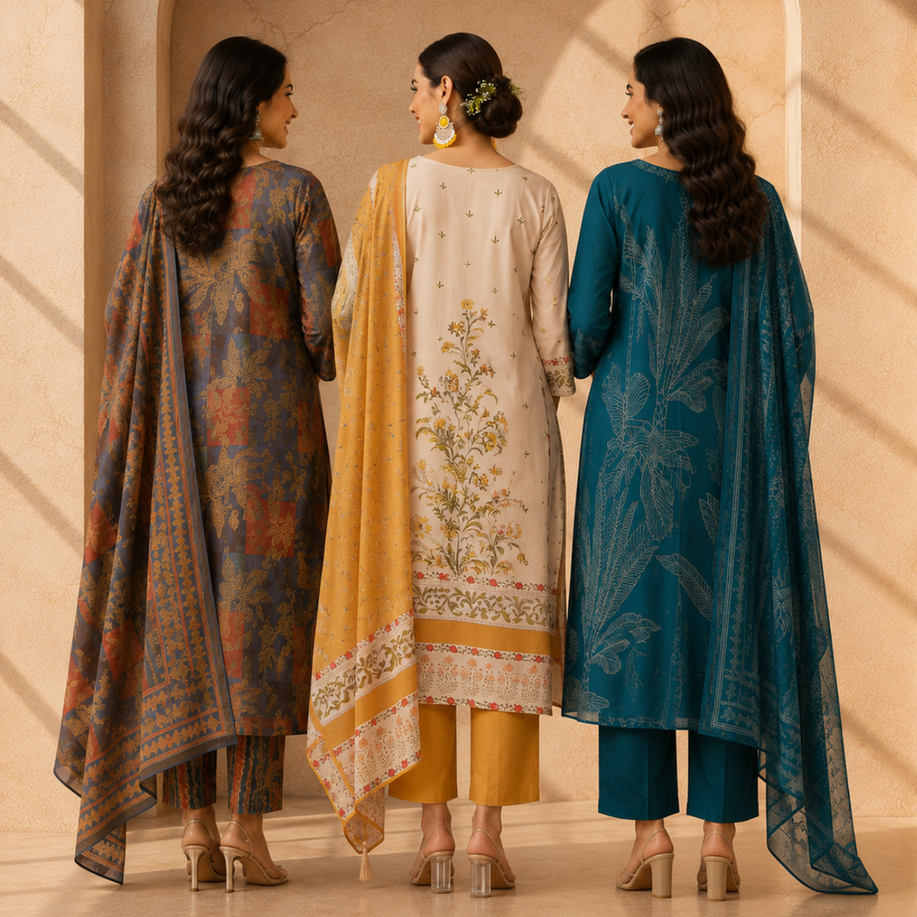 3 Women's Cotton Kurta Set with Dupatta | Daily Comfort  ( CK-07 )