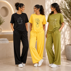 3 Combo T-Shirts With Bottom (T-8)