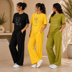 3 Combo T-Shirts With Bottom (T-8)