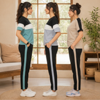 Women's Coords T-Shirts With Trousers Set of 3 (T-4)