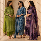 3 Women's Cotton Kurta Set with Dupatta | Daily Comfort  ( CK-08 )