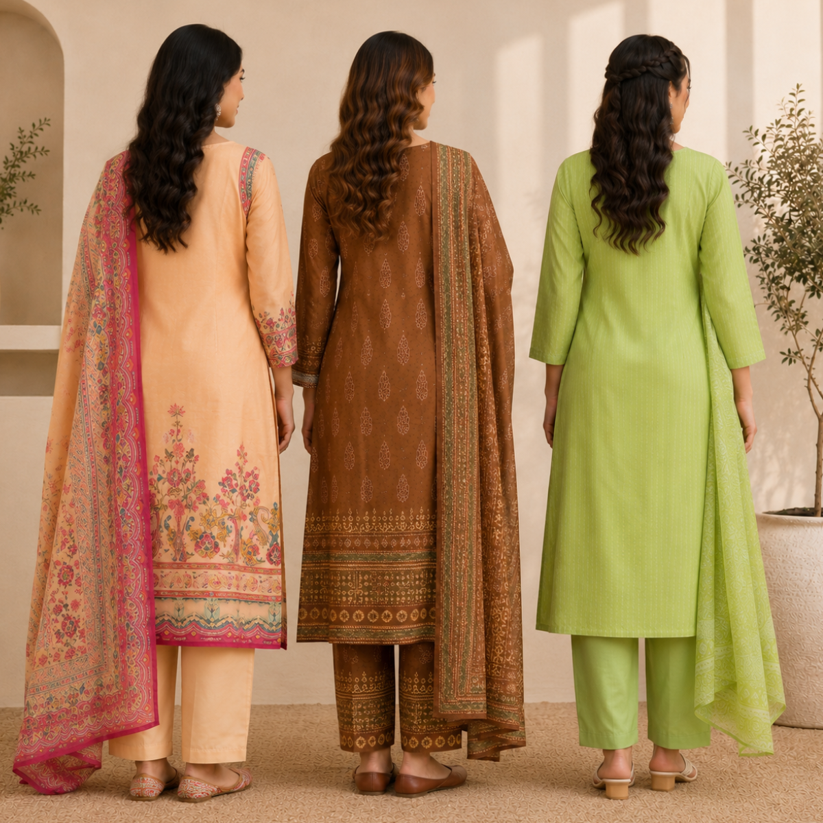 Women's Printed Kurta Set with Dupatta ( D8 )