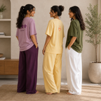 3 Sets Women's T-Shirts With Trousers (K-9)