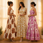 3 Women’s Printed Maxi Dresses for Everyday Style | MD-9