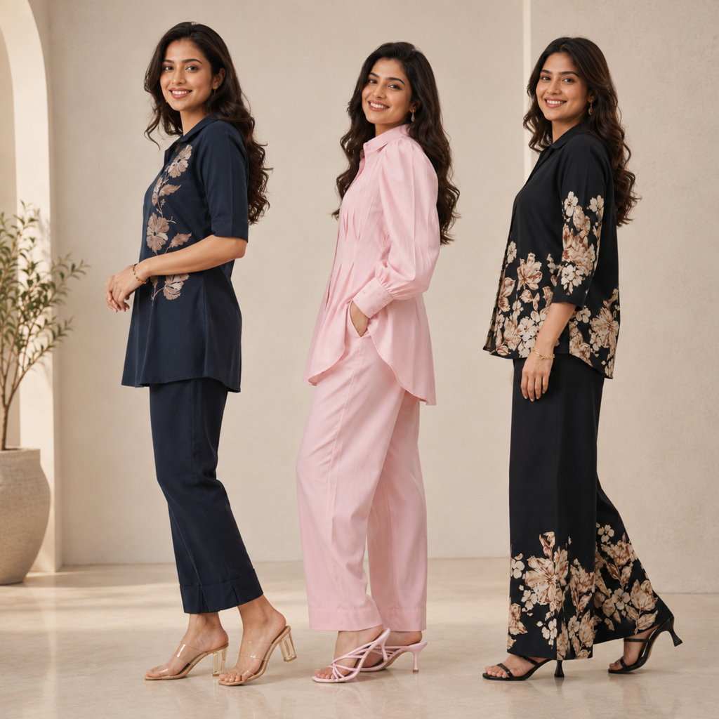 3 Combo Women's Cotton Coord Set (C-2)