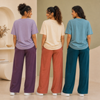 3 Combo T-Shirts With Bottom (T-9)