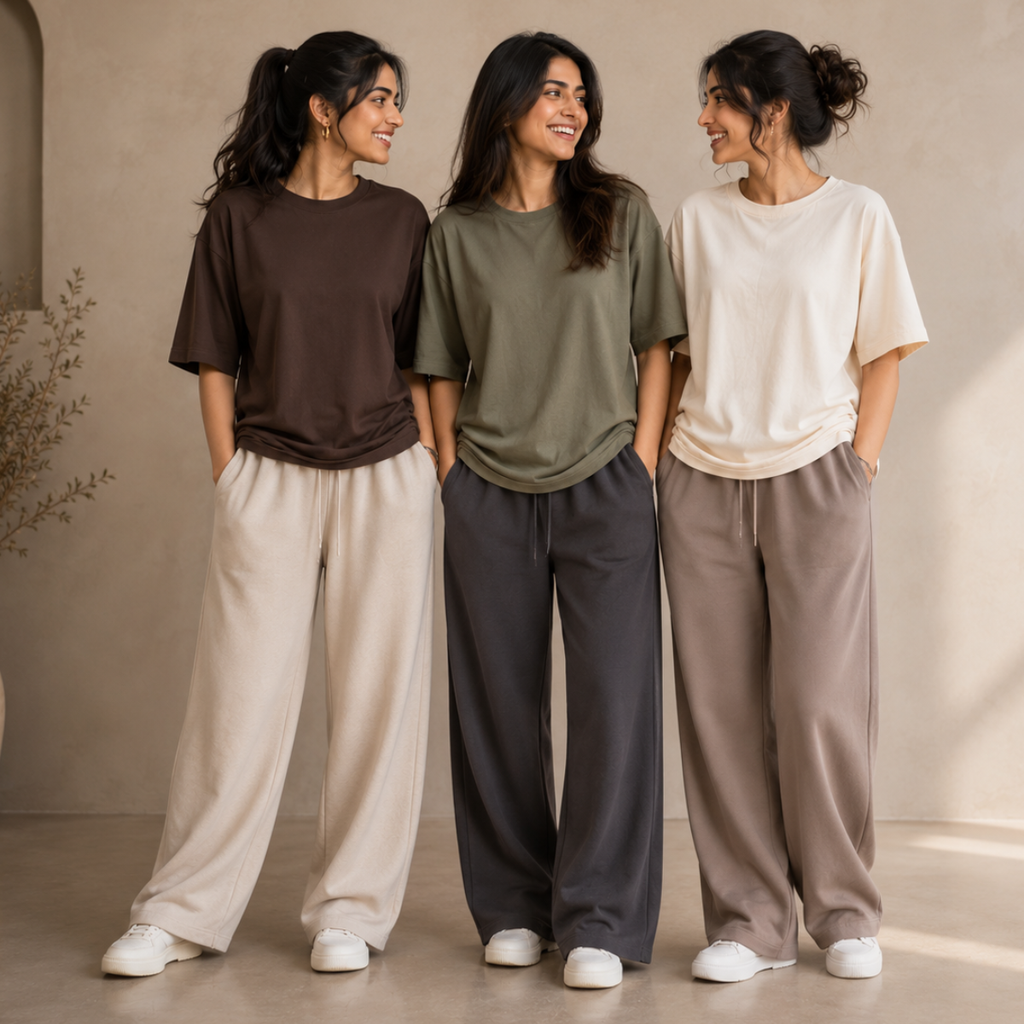 3 Combo T-Shirts With Bottom (T-10)