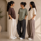 3 Combo T-Shirts With Bottom (T-10)