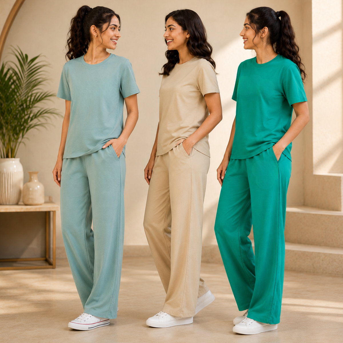 Pack of 3 T-Shirt With Trouser | Cotton ( C1 )