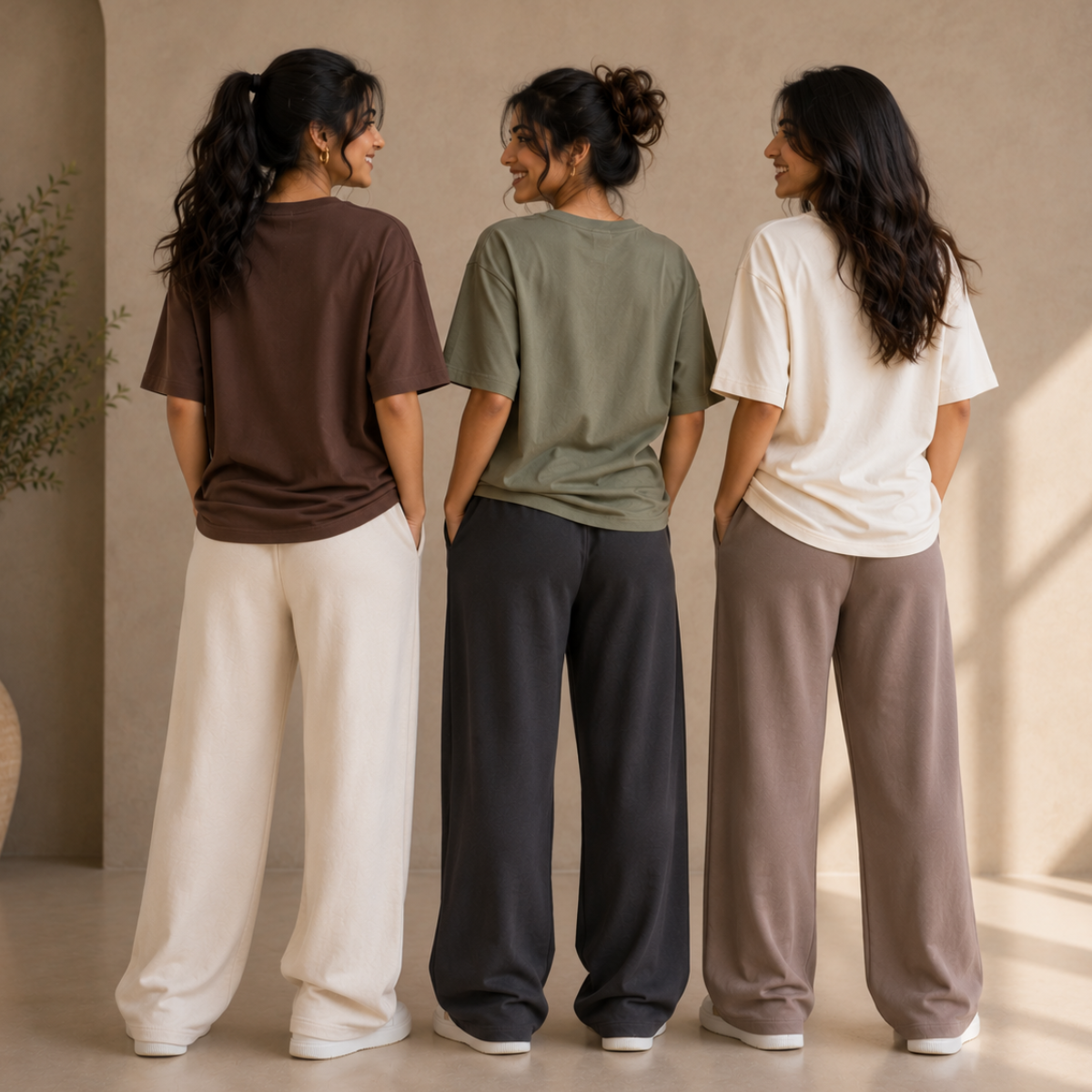 3 Combo T-Shirts With Bottom (T-10)