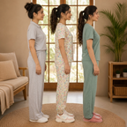 Women's Coords T-Shirts With Trousers Set of 3 (T-6)