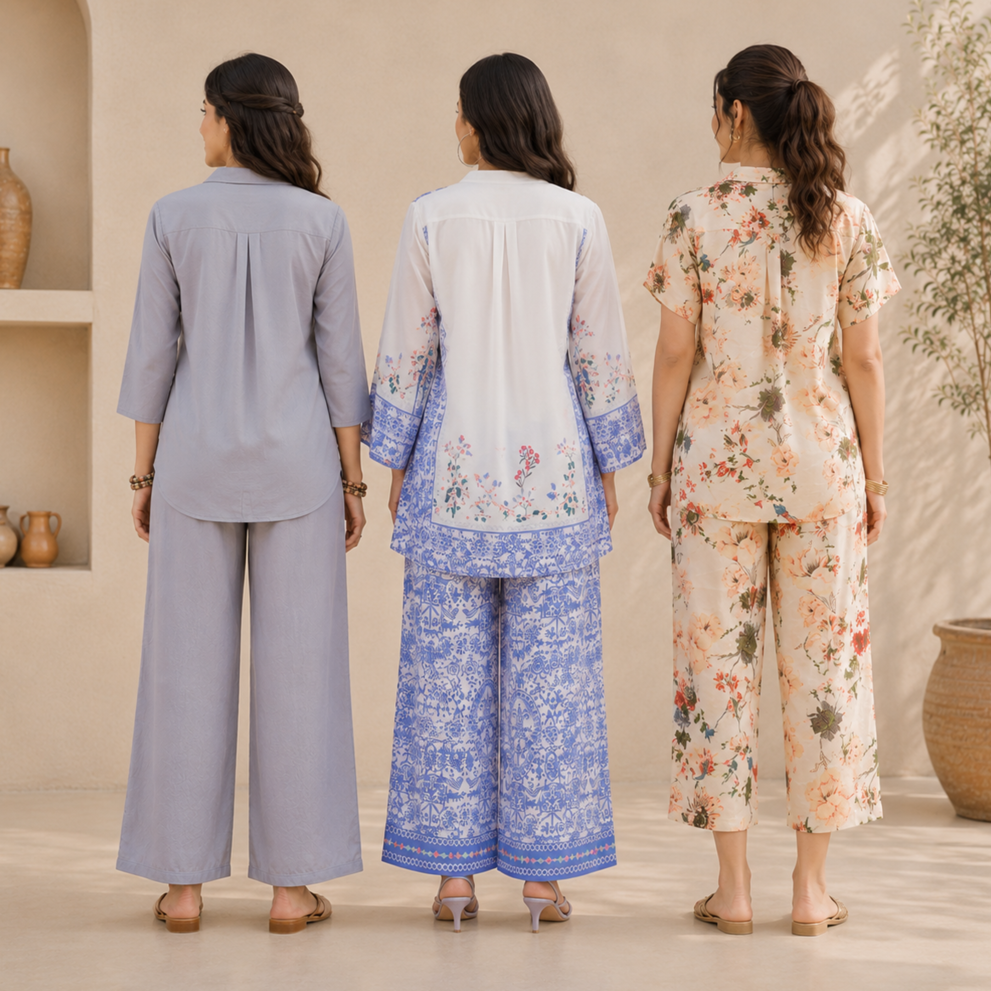 3 Combo Women's Cotton Coord Set (C-3)