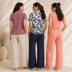 Women's Casual T-Shirt With Trouser Set ( S1 )