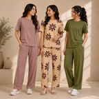 Pack of 3 T-Shirt With Trouser | Cotton ( C2 )