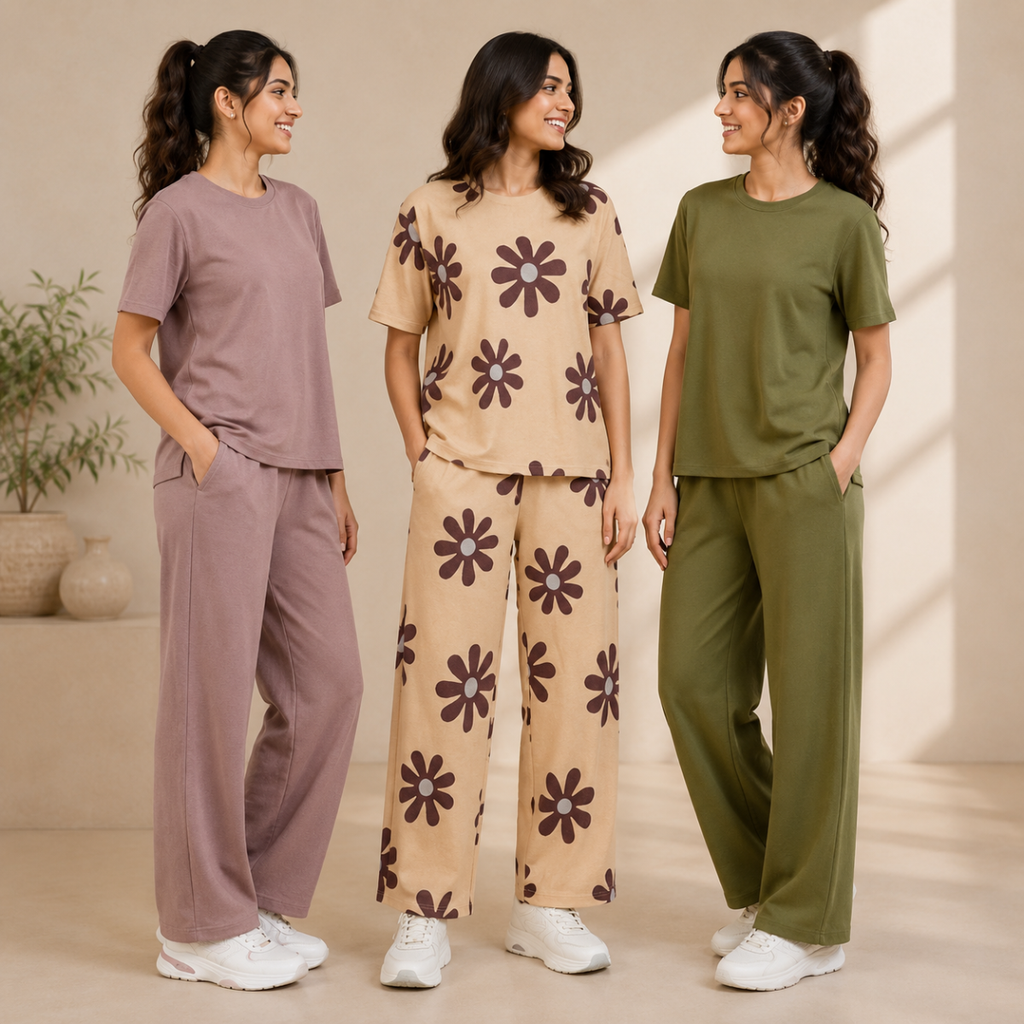 Pack of 3 T-Shirt With Trouser | Cotton ( C2 )