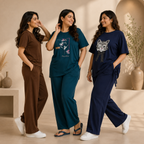 3 Combo T-Shirts With Bottom (T-2)