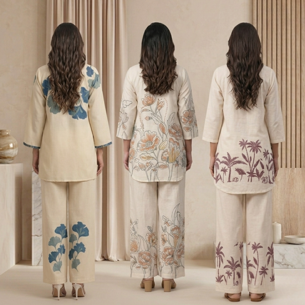 3 Combo Women's Cotton Coord Set (C-5)