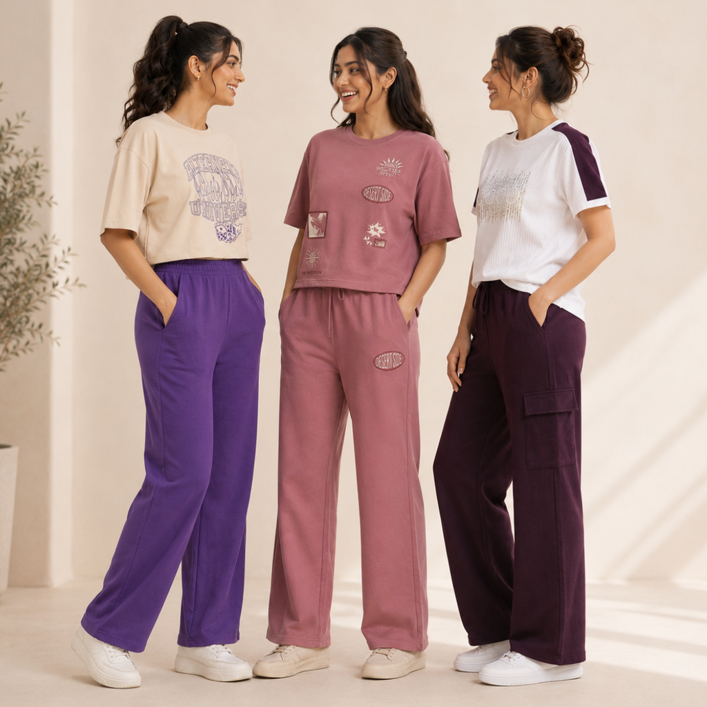 Women's Casual T-Shirt With Trouser Set ( S2 )