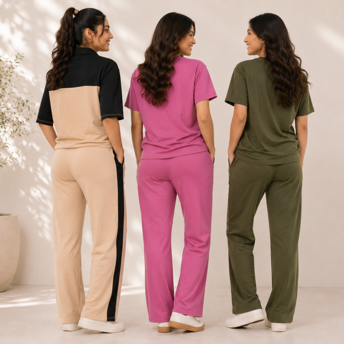Women's Casual T-Shirt With Trouser Set ( S7 )