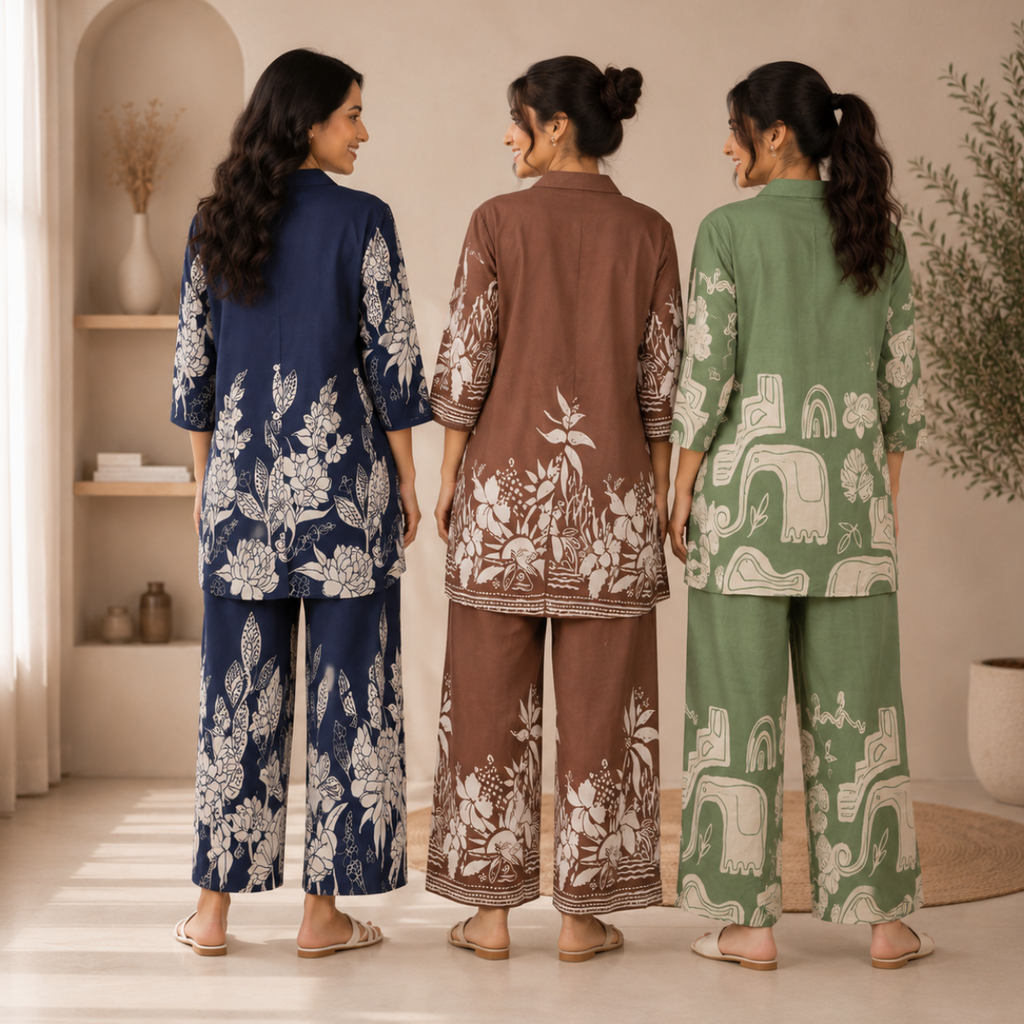 Printed Co-Ord | Casual Ethnic| Cotton Wear (C-2)