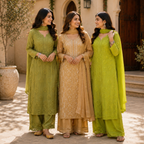3 Women's Embroidered Kurta Set with Dupatta ( E3 )