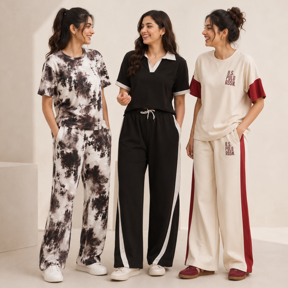 Women's Casual T-Shirt With Trouser Set ( S3 )