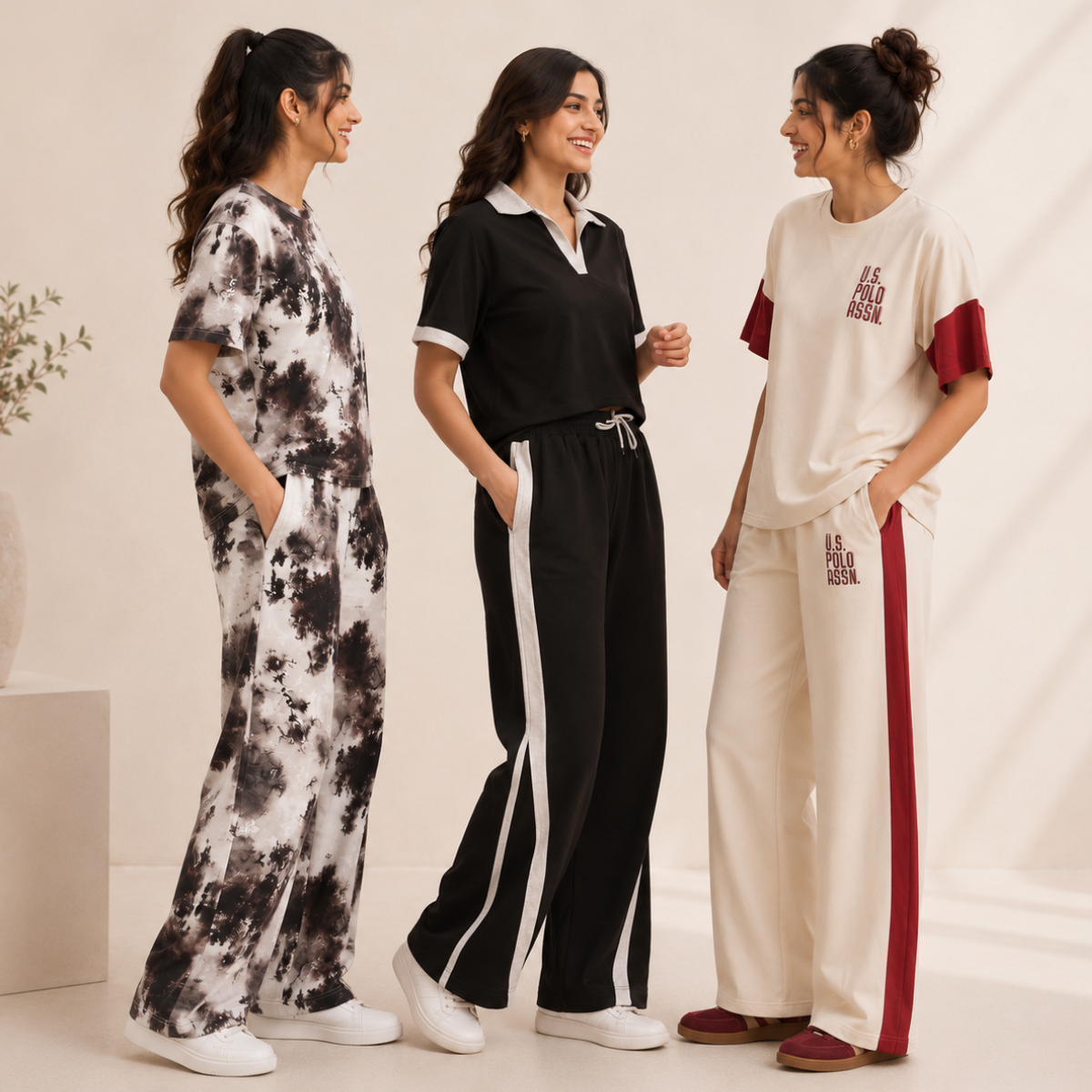 Women's Casual T-Shirt With Trouser Set ( S3 )